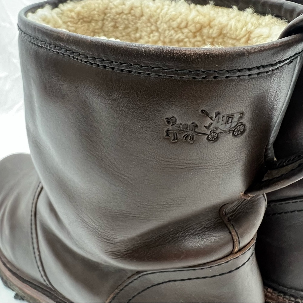 COACH Harvey Boot Mens 11 B MSRP $495 Brown Leather Slip on - Picture 11 of 13